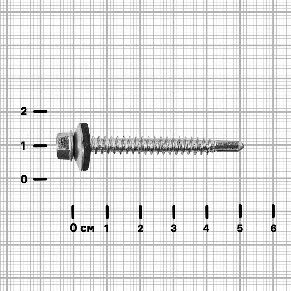 Саморезы кровельные Standers с буром для металлической обрешетки 5.5x51 мм 89213012 STLM-1004996 - Вид №2