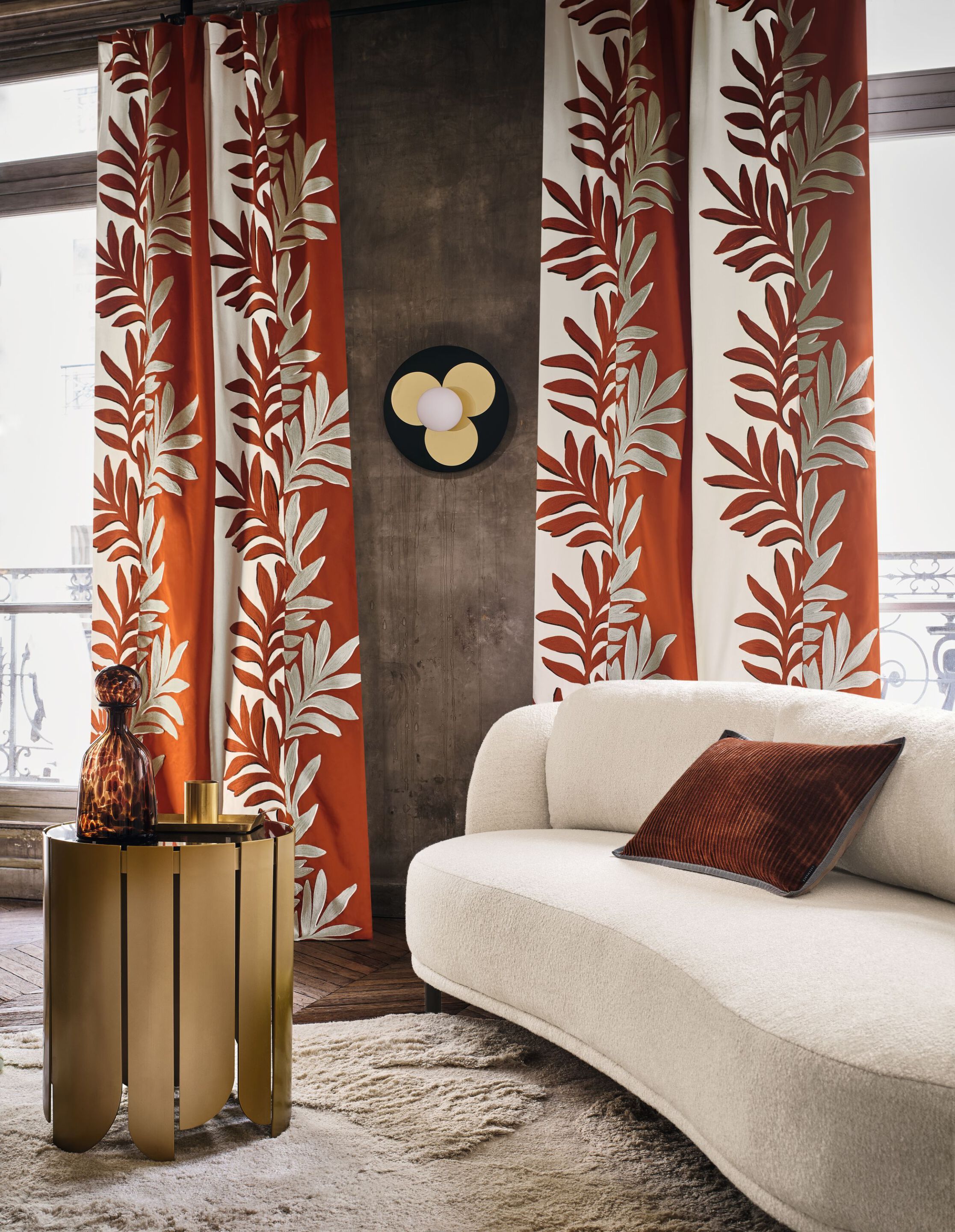 Хлопчатобумажная ткань с вышивкой Casamance Defile ARCH-00030612 - Вид №1