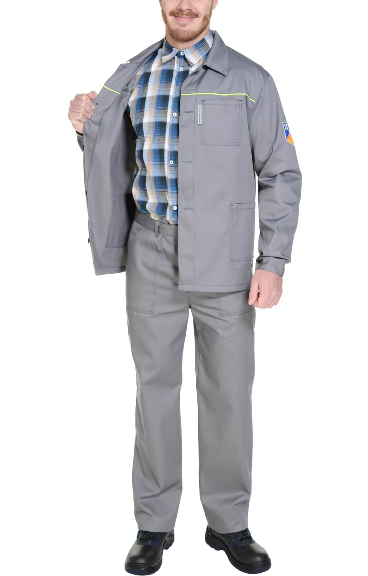 65436 Костюм "Труд" рабочий темно-серый  Летняя спецодежда  размер 64-66/170-176  - Вид №7