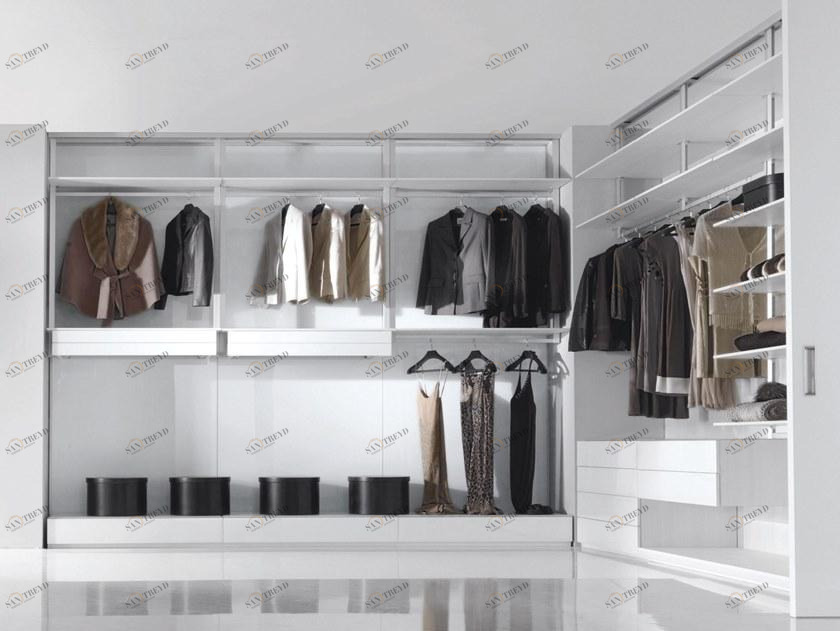 Longhi Модульная угловая гардеробная Aluminiun chic – doors Serie 390