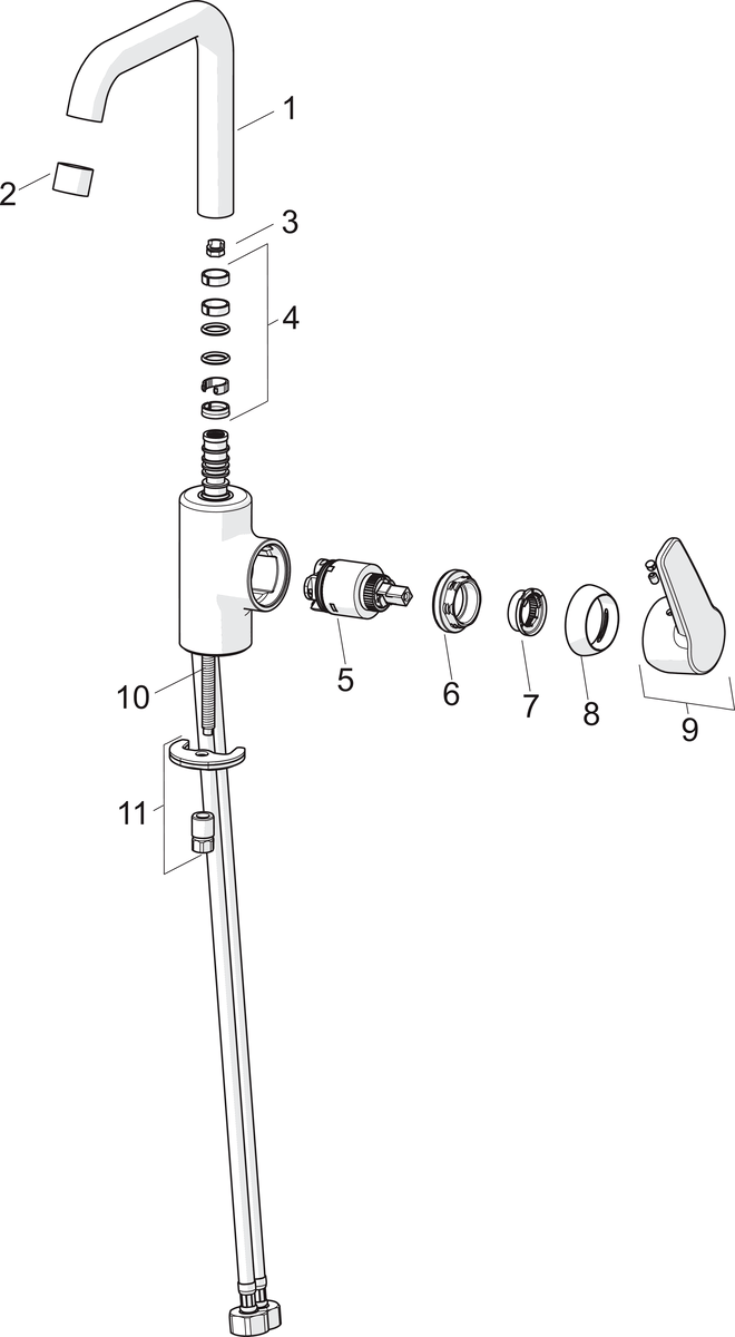Oras 3907F Смеситель для умывальника 3907F Saga Хром  - Вид №4