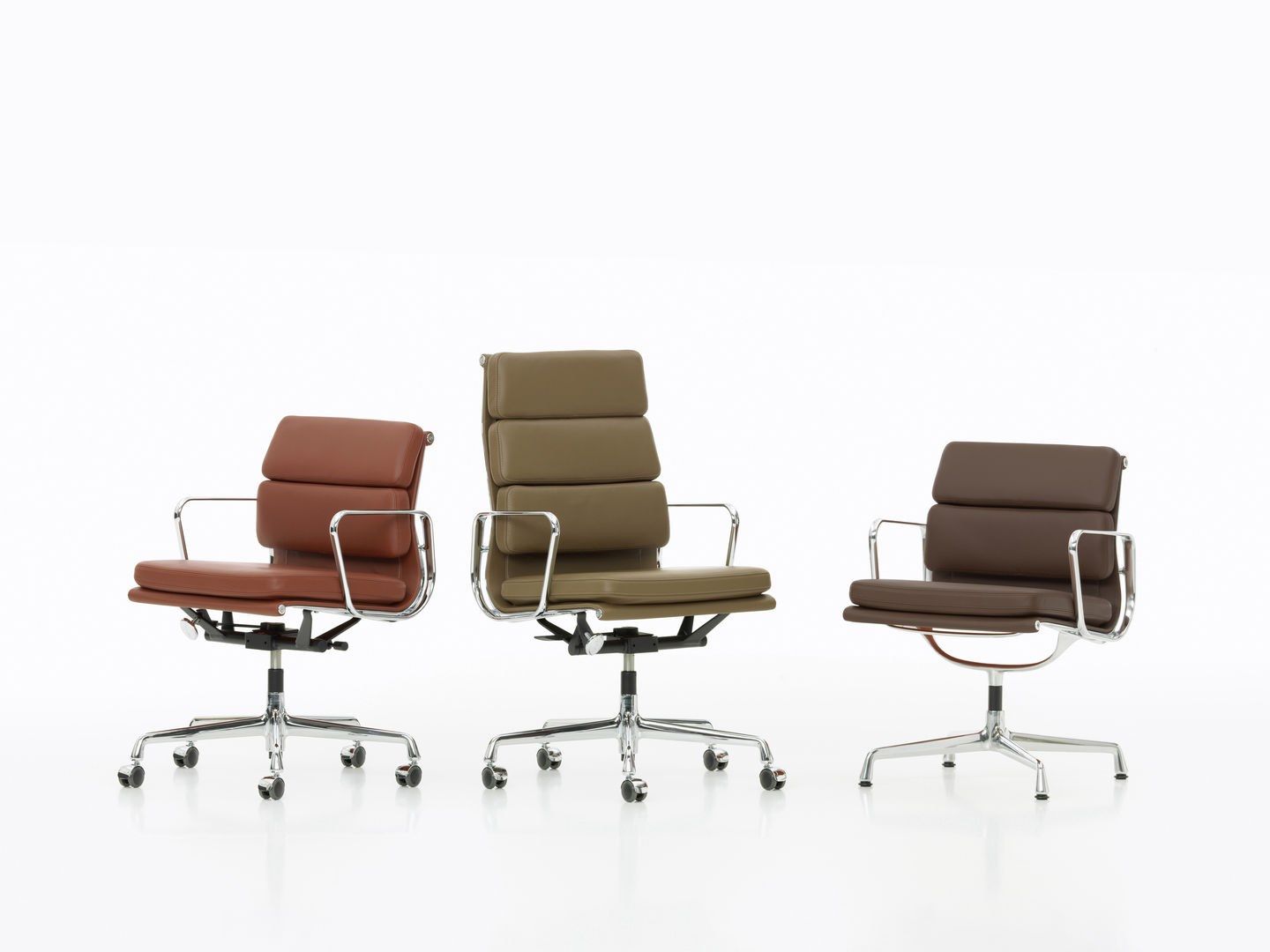 Кожаный стул с подлокотниками VITRA Eames Soft Pad Group ARCH-00088842 - Вид №1