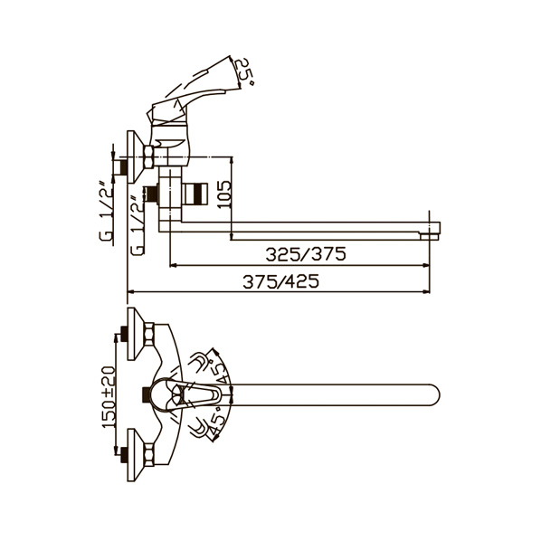 35-L40 YOUNG  Смеситель универсальный  ARGO kran 35l40young - Вид №1