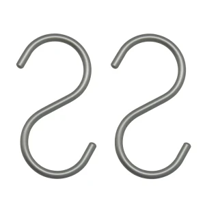 Крючок для одежды 10.2 см металл цвет черный 2 шт.