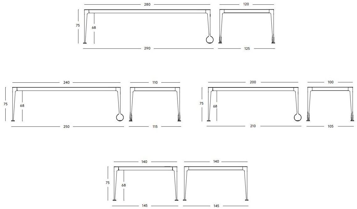 Magis Алюминиевый обеденный стол на колесиках sun-id-1392361 - Вид №4