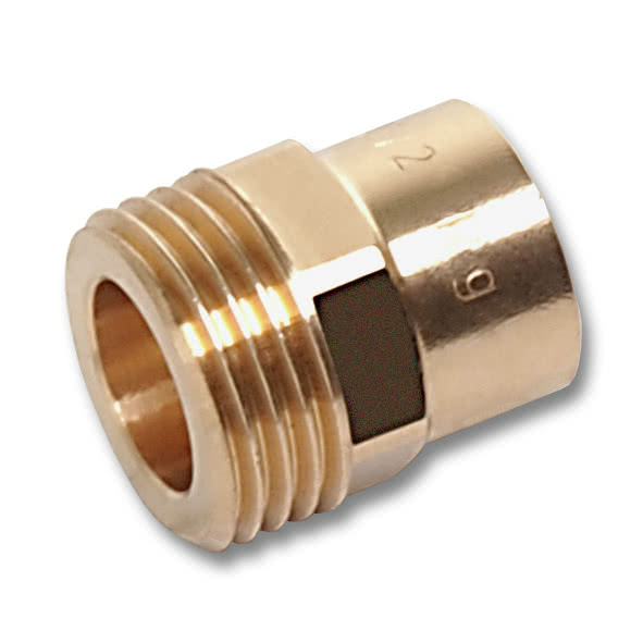 14370221 SANHA 4370 резьб.соединение ВП-НР с плоским уплотн., бронза 22x1 мм  - Вид №1