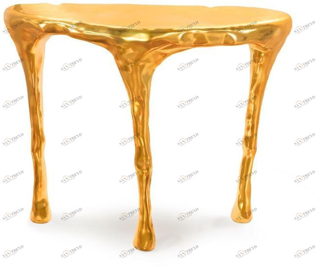 Scarlet Splendour Консоль-полумесяц из латуни Fools' gold sun-id-1395841