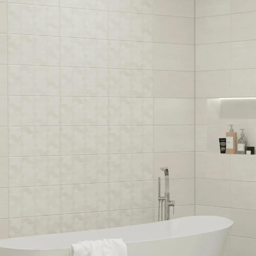 Плитка настенная Mersey Travertine A0554H24108 20x40 см 1.6 м² матовая цвет серый Santreyd STLM-2075822