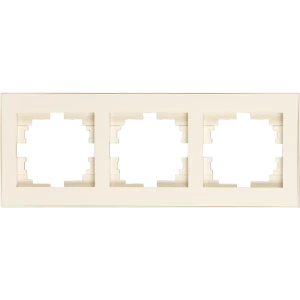 Рамка для розеток и выключателей Lezard Rain горизонтальная 3 поста цвет бежевый 17753754 STLM-2014340