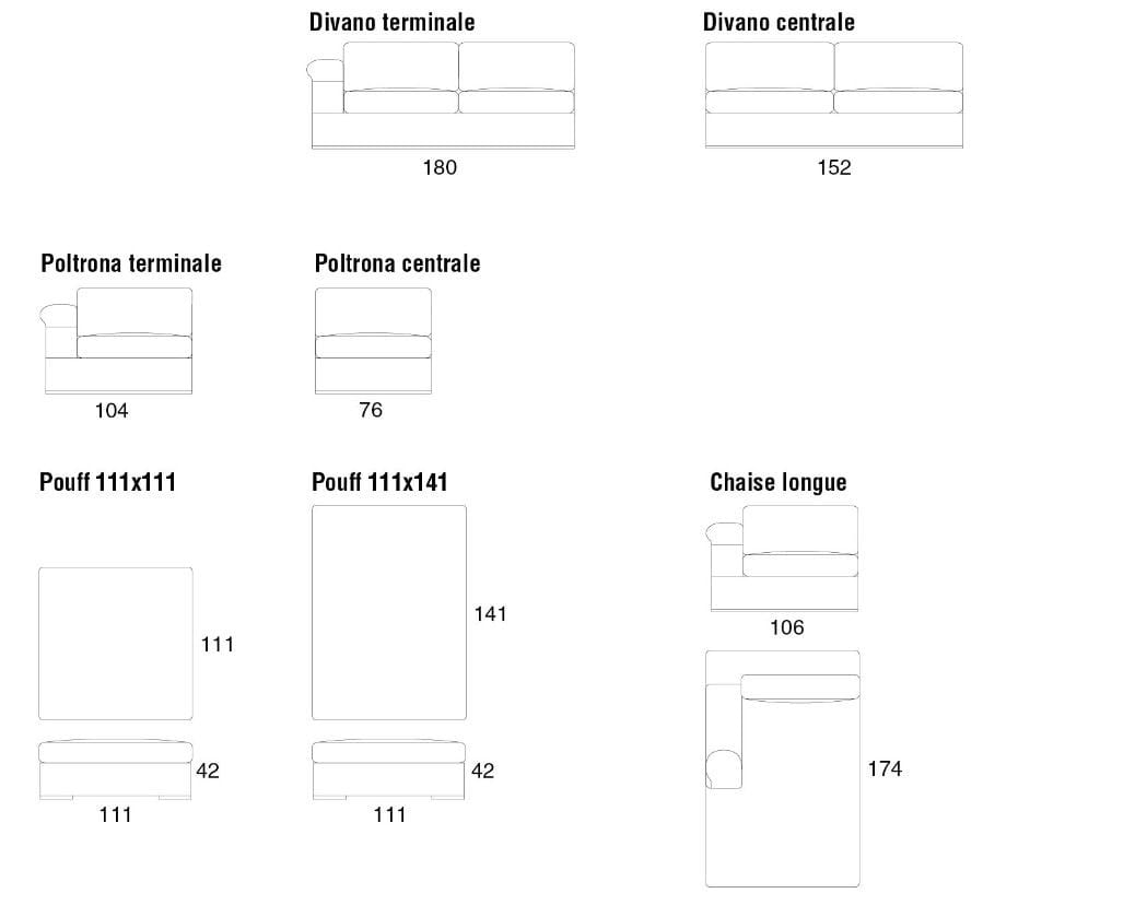 Тканевый диван с полуостровом Former In Italia DANDY EVO ARCH-00036817 - Вид №2