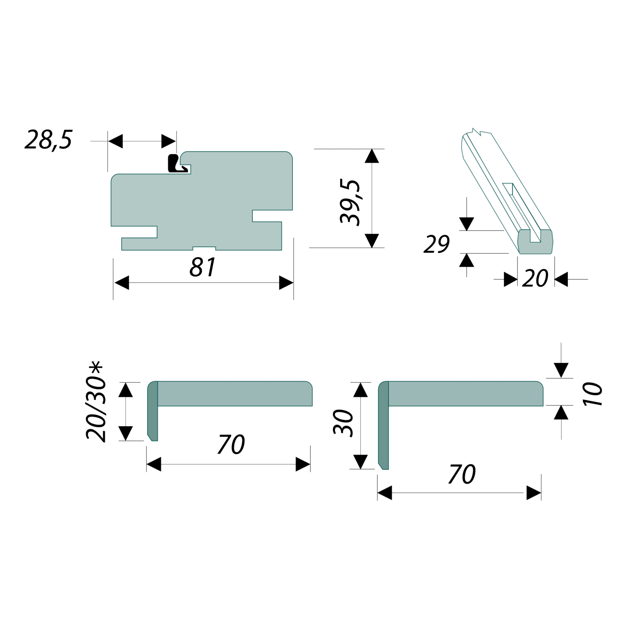 18268988 Коробка дверная и наличники 21-13 Пино, CPL Santreyd  - Вид №1