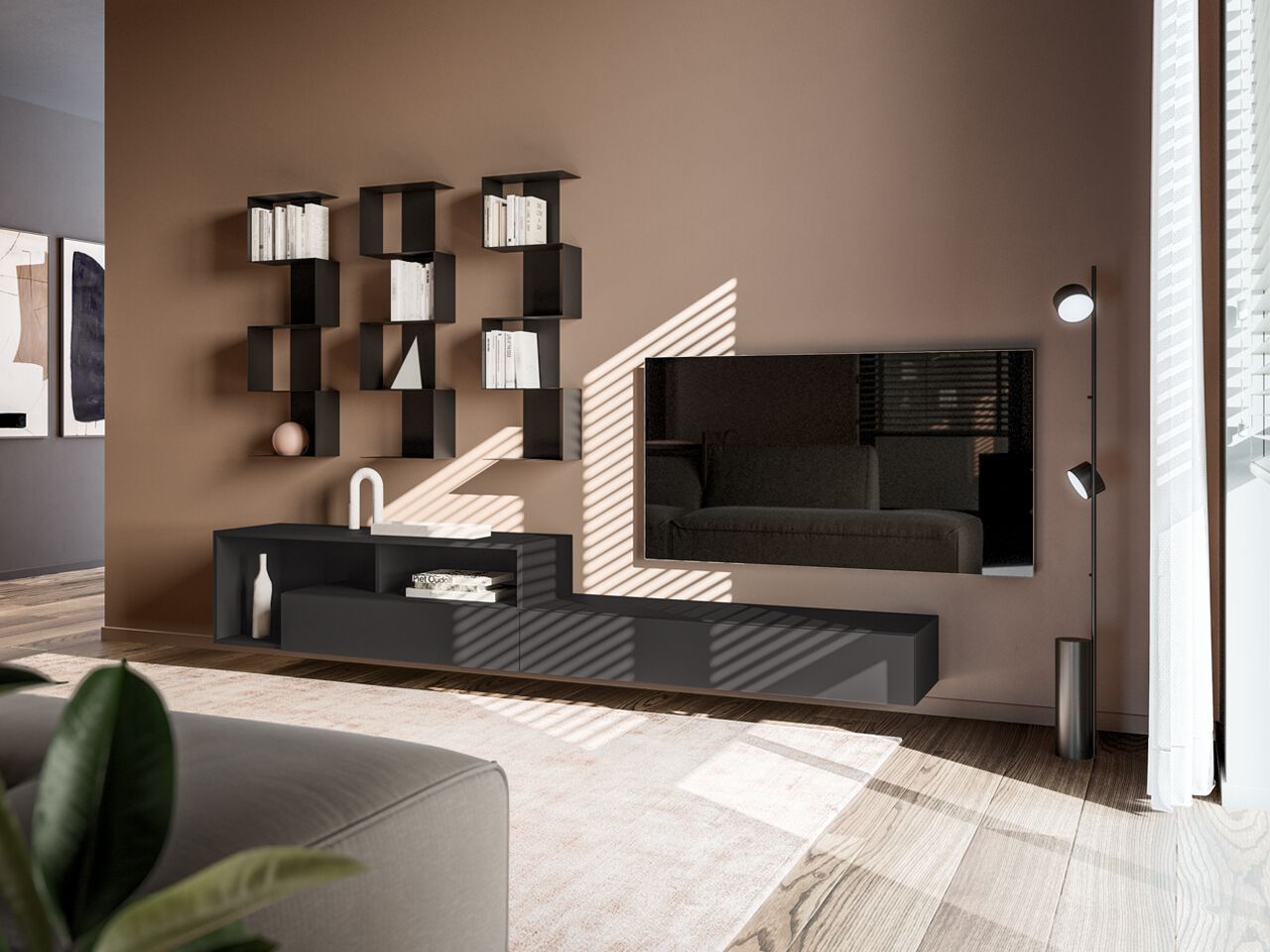 Деревянный подвесной шкаф для телевизора Santalucia Mobili Homy ARCH-00143291 - Вид №2