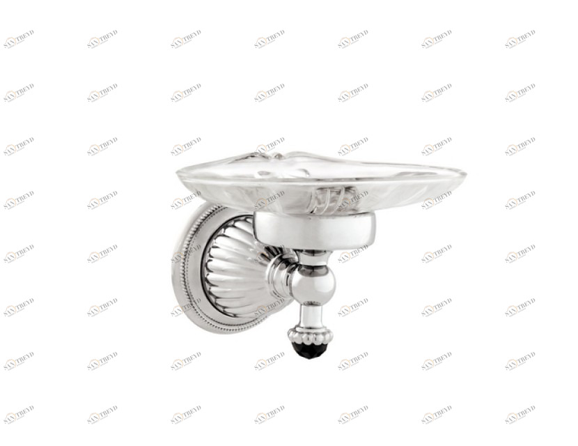 033278.N00.62 Подставка для мыльницы с черным кристаллом сваровски Сатин никель Mestre Artica