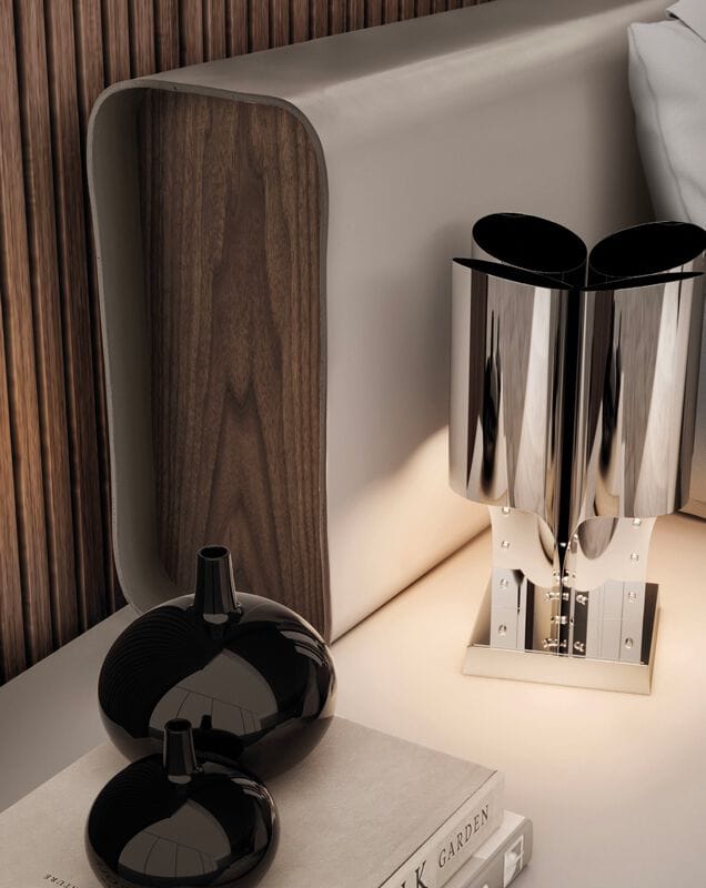 Кожаная двуспальная кровать со встроенными тумбочками i 4 Mariani ARCH-00083569 - Вид №5