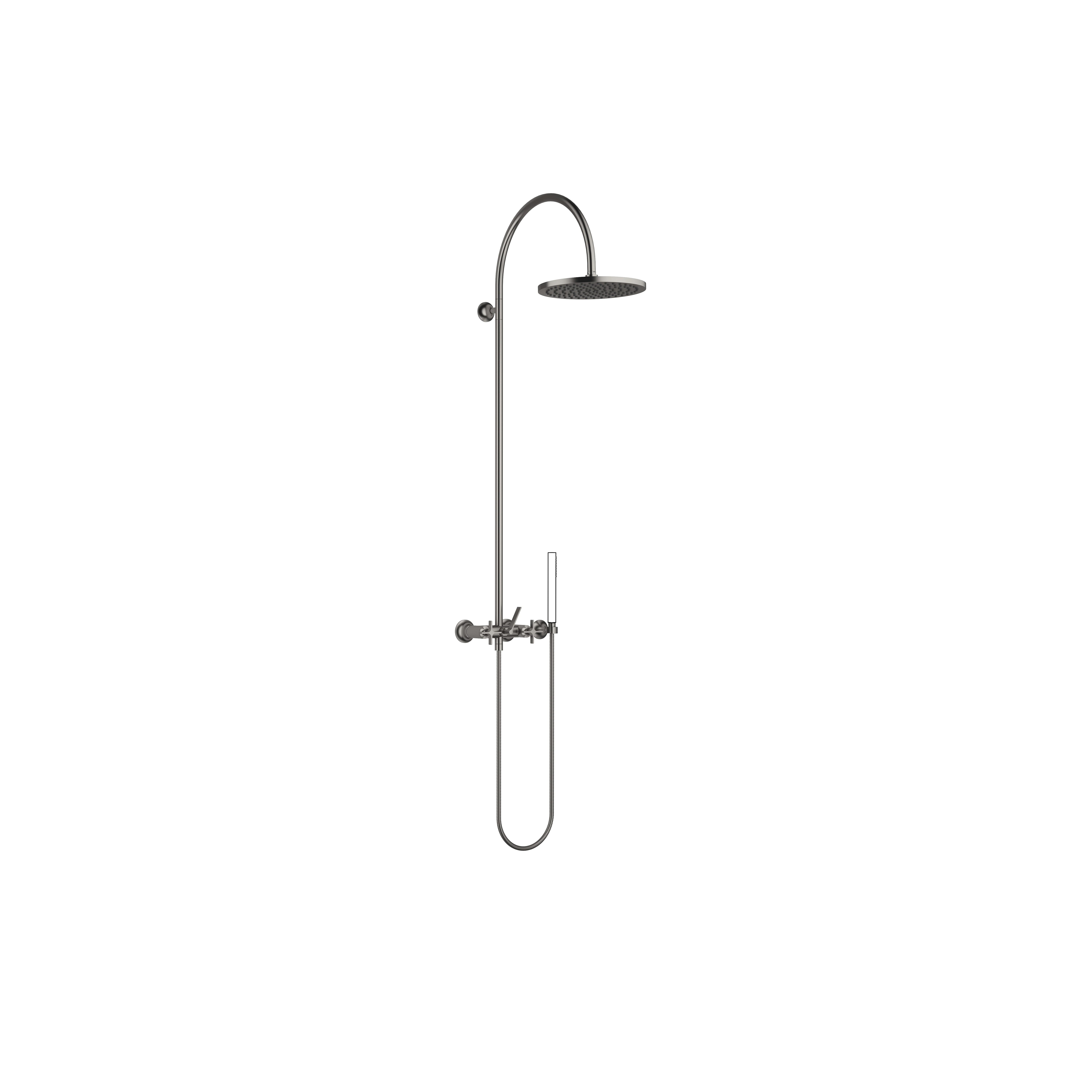 VAIA Showerpipe со смесителем для душа без ручного душа FlowReduce - матовая темная платина DornBracht 26633809-99