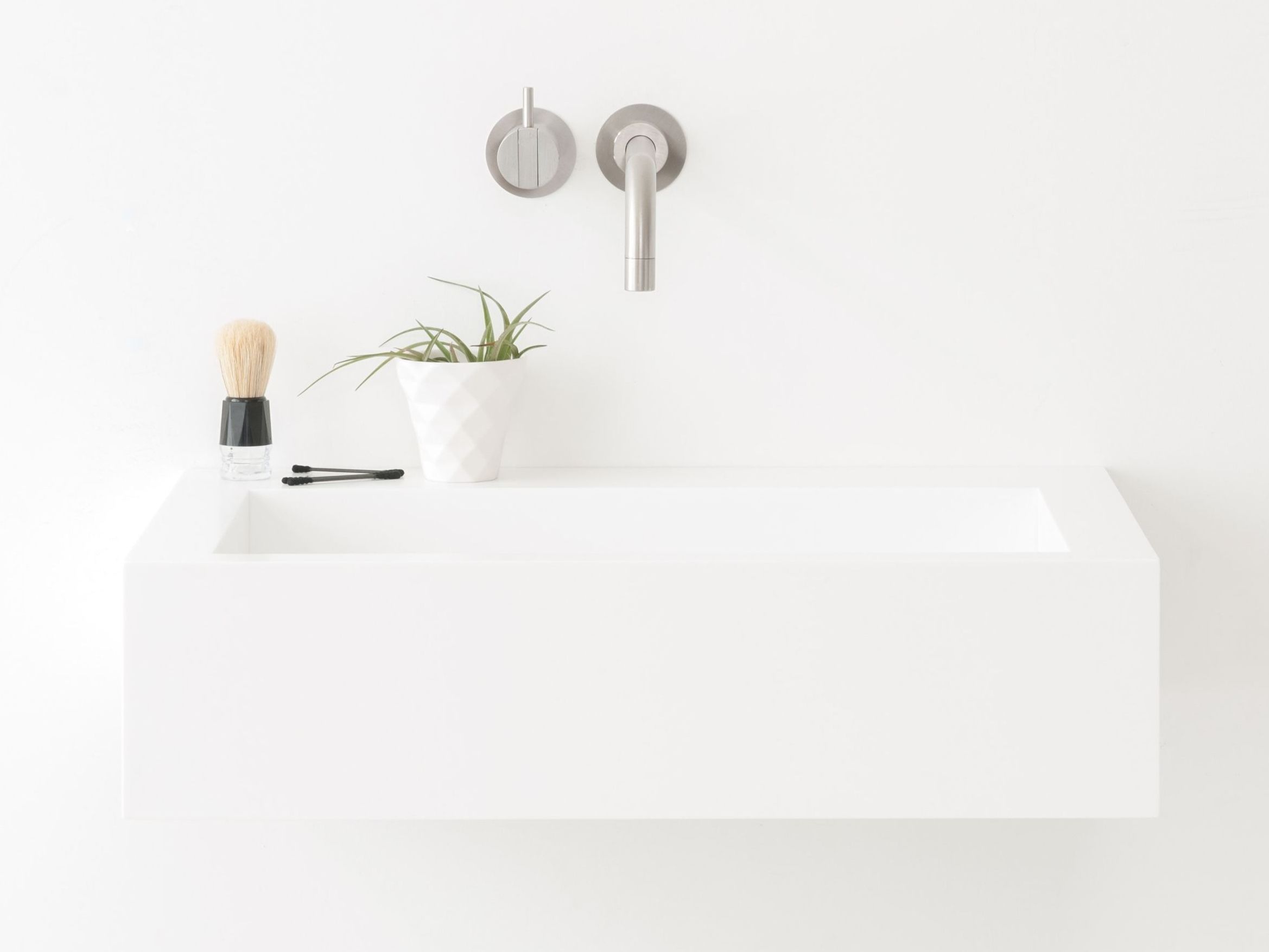 Прямоугольный подвесной умывальник в HIMACS Not Only White ARCH-00100904