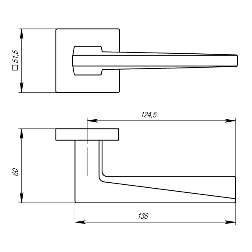 Дверная ручка Armadillo Mori USS без запирания ЦАМ гальваническое покрытие цвет хром STLM-2000199 - Вид №6