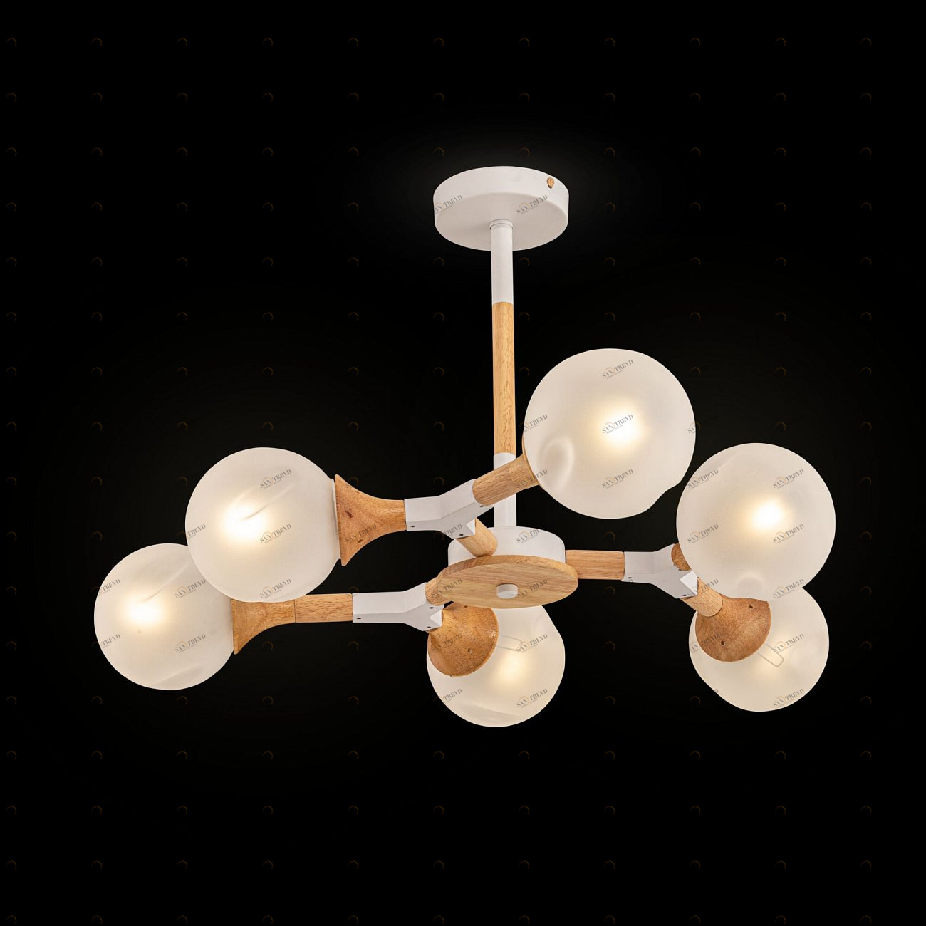 Светильник потолочный на 6 ламп белый Amy FR5105CL-06W FREYA MODERN 00-3957022 Белый