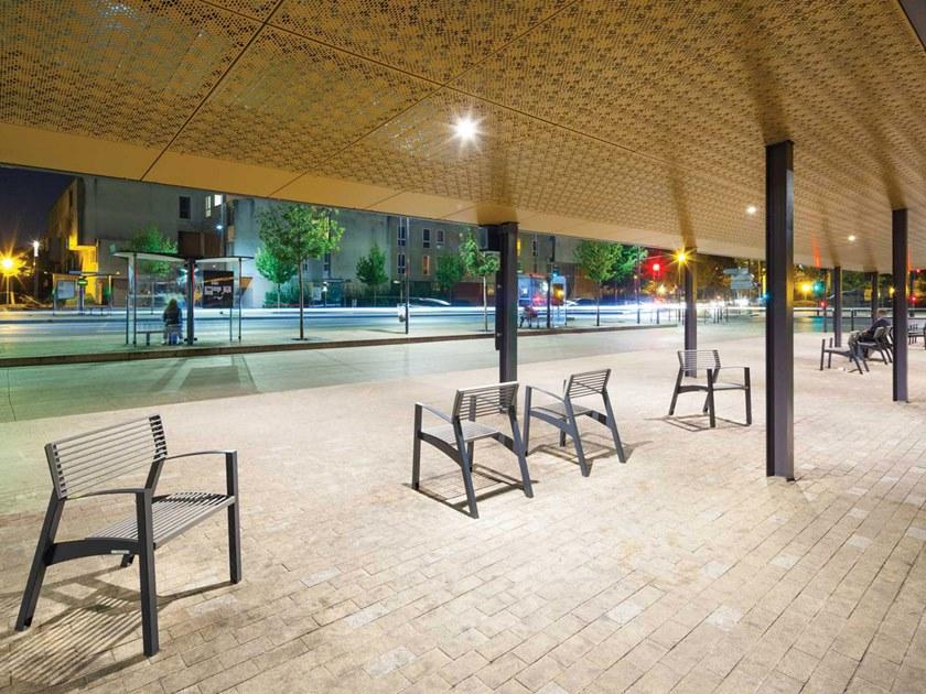 mmcité1 Сиденье для улицы из оцинкованной стали Vera Lv257 - Вид №2