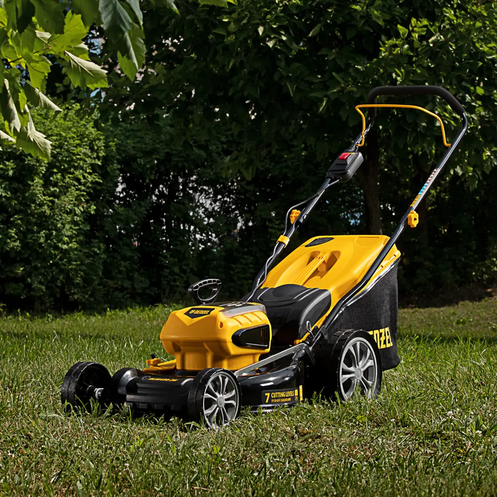 Газонокосилка аккумуляторная бесщеточная Denzel RLM450-36 36 В 45 см 2x4 Ач АКБ и ЗУ входит в комплект STLM-2199067 - Вид №18