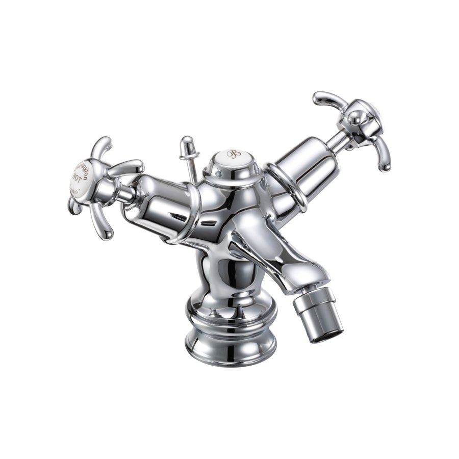 Burlington Смеситель для биде Regent с выдвижным клапаном Anglesey с акцентом Медичи ANR13 MED  - Вид №1