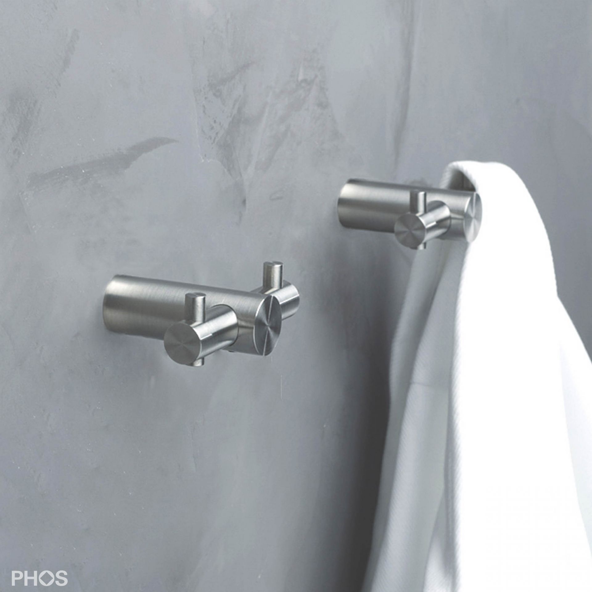 H18-50D-B Двойной крючок для полотенец, ø18 мм, длина 5 см. PHOS 