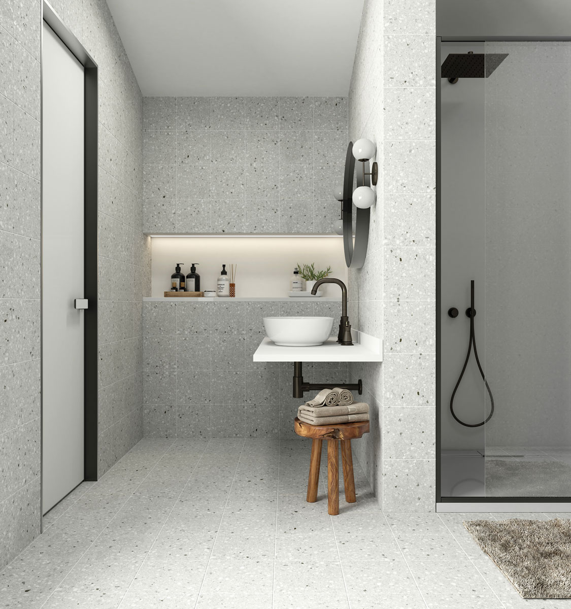 Dvomo Backstage: Элегантность терраццо в сером STP-ST55 INCOLOR - Вид №2