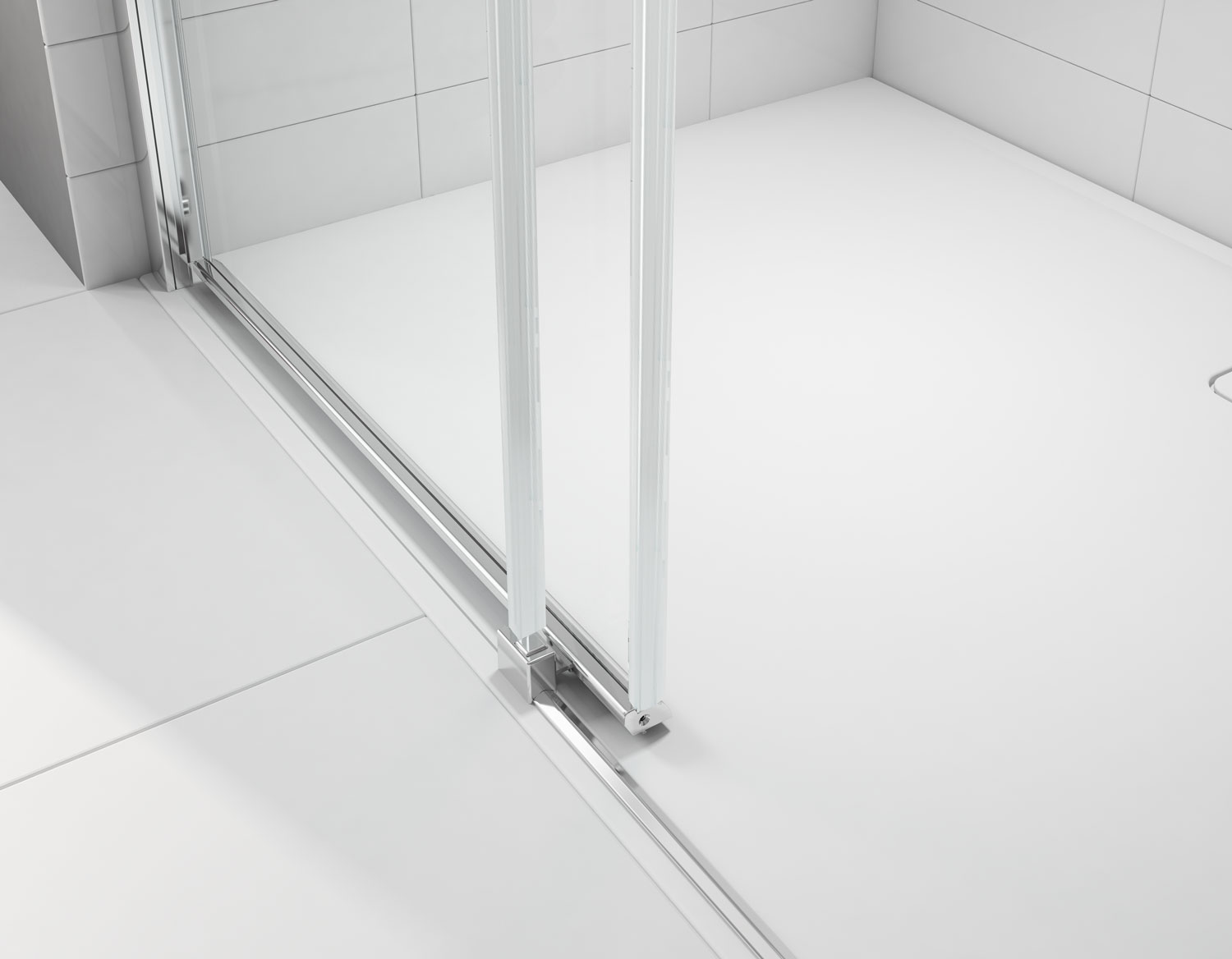 Дверь душевая для установки с боковой панелью A0303MH Merlyn Ionic Хромированный  - Вид №2