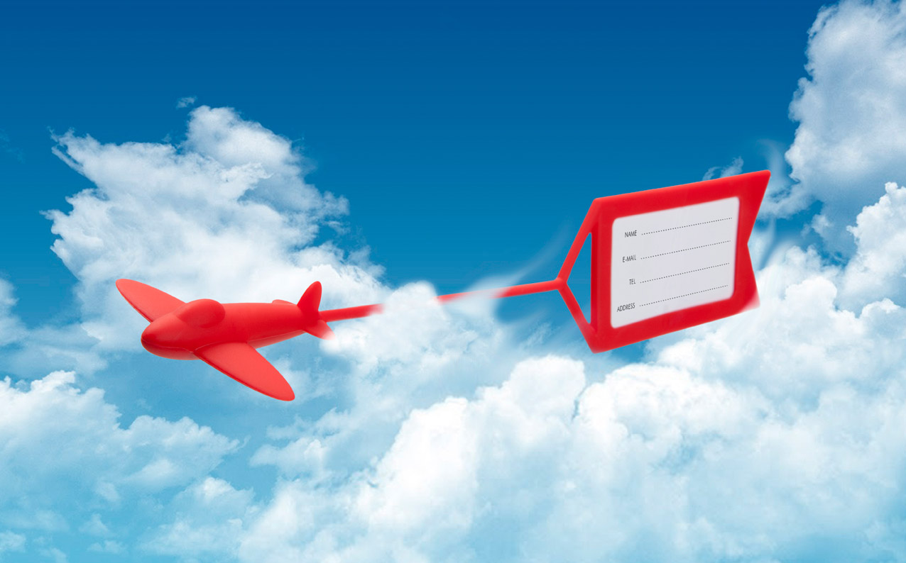 OT811 Бирка для багажа tag me красная OTOTO  - Вид №3