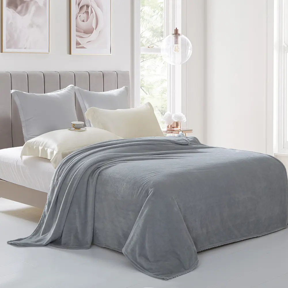 Плед Orel 140x200 см велсофт цвет серый СТОЛИЦА ТЕКСТИЛЯ STLM-2179303 - Вид №3