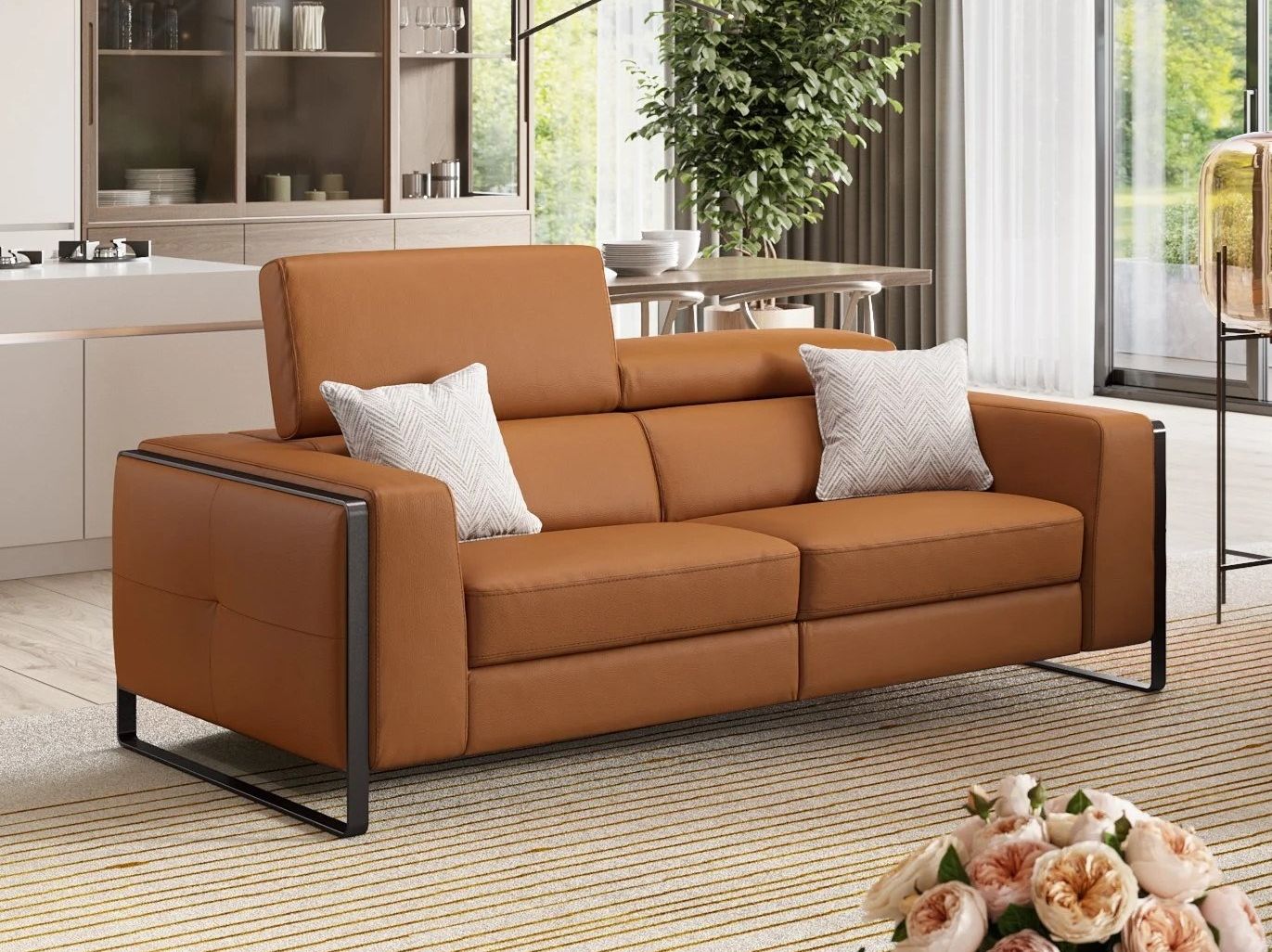 2-местный кожаный диван Sofanella Manzano ARCH-00117171 - Вид №4