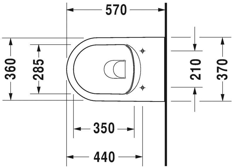 2529099000 Подвесной унитаз настенный Белый Duravit ME BY STARCK Германия - Вид №2