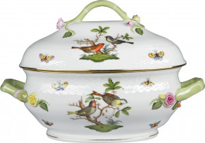 74086 Herend Супница овальная 3,85л "Ротшильд" (с веточкой) Фарфор