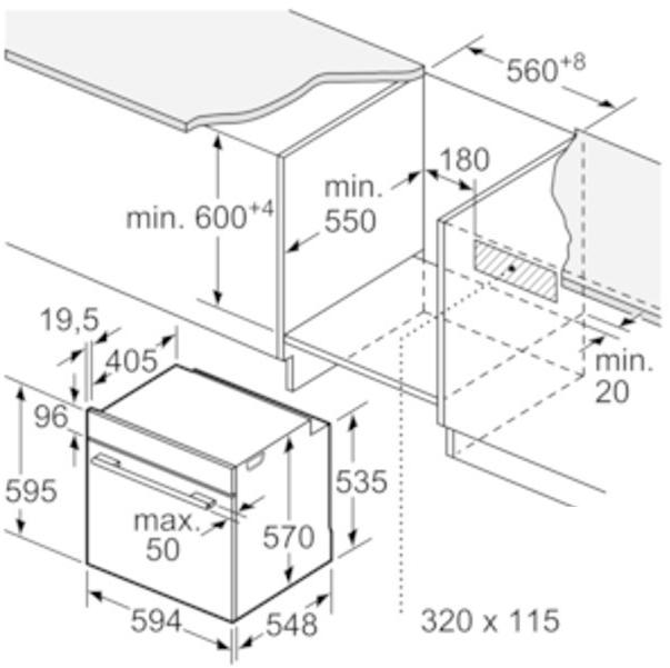 Siemens Пиролитическая встраиваемая духовка класса а Iq500 Hb578a0s0  - Вид №3