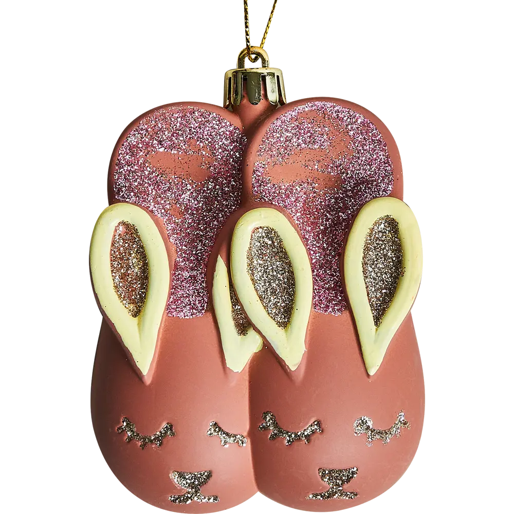 87036516 Елочная игрушка Туфли 10x7.5 цвет розовый STLM-1412747 Santreyd 