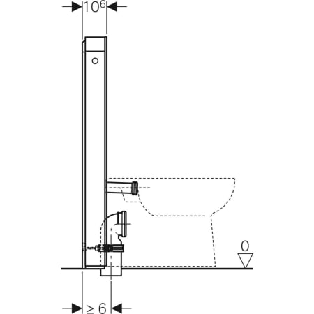 131.201.SJ.6 Сантехнический модуль Geberit Monolith Plus для напольного унитаза, 101 см, передняя обшивка из стекла Geberit  - Вид №3
