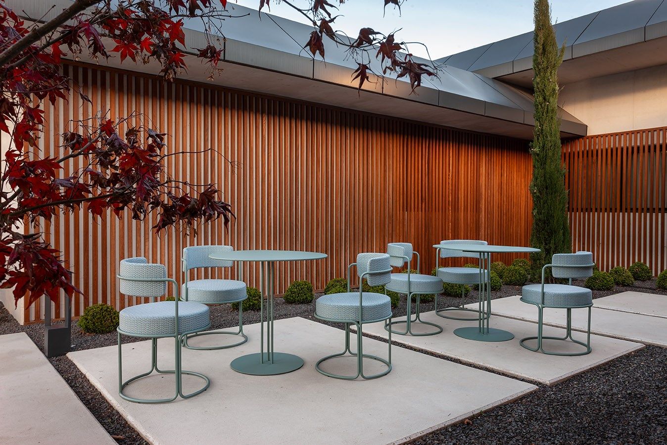 Стальной круглый садовый стол iSimar Paradiso ARCH-00098645 - Вид №6