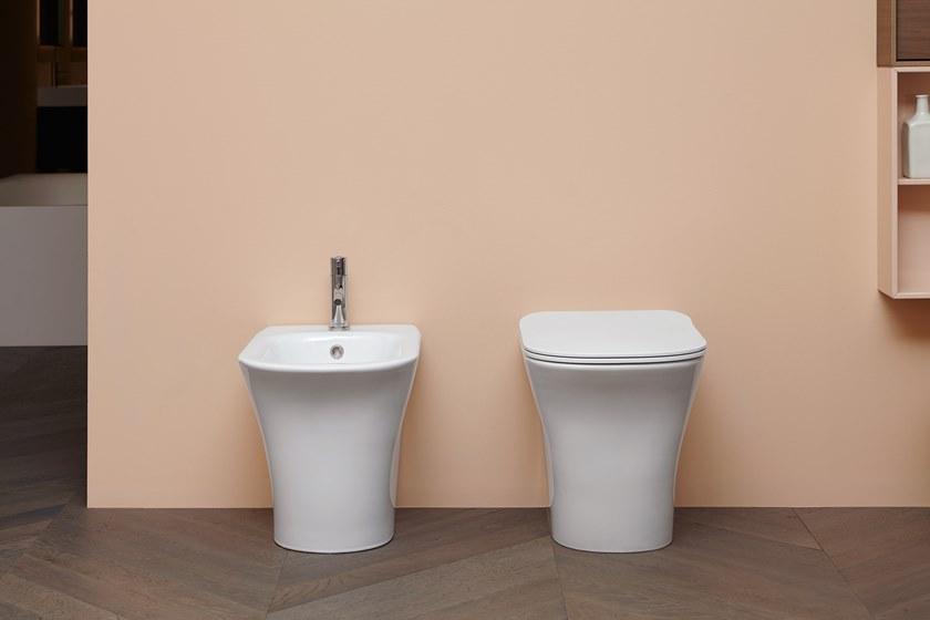 Приставной унитаз напольный Белый Antonio Lupi Design  Италия Antoniolupi sun-id-1506074 - Вид №2