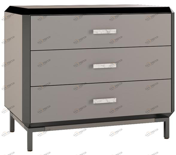 Jetclass Тумбочка прикроватная лакированная прямоугольная с ящиками Kendra Jkd107b 