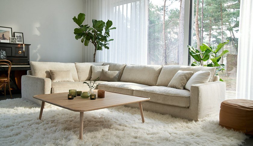 Диван Malte трехместный угловой с правым модулем светло-серый SITS ДИЗАЙНЕРСКИЕ, MALTE 192160 Бежевый;молочный  - Вид №6