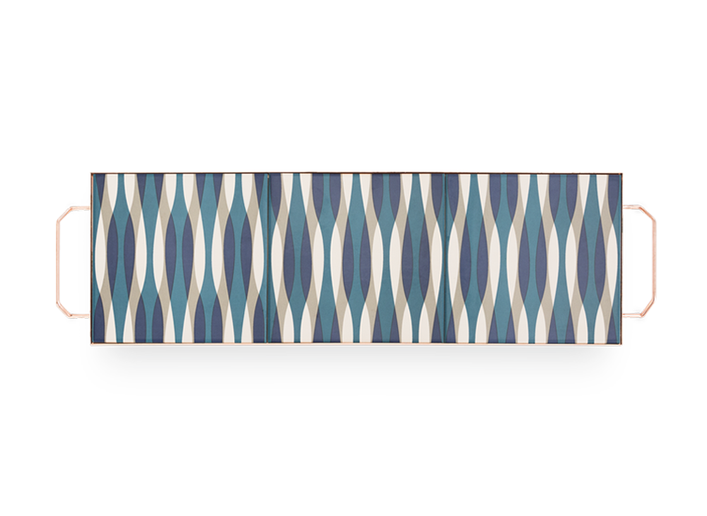 100564 Поднос прямоугольный Blue 60x20 GAN Mix & Match 