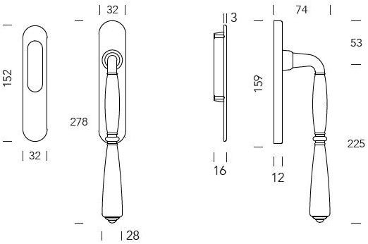 Reguitti Подъемно-сдвижная ручка Bernini A307md001** - Вид №2