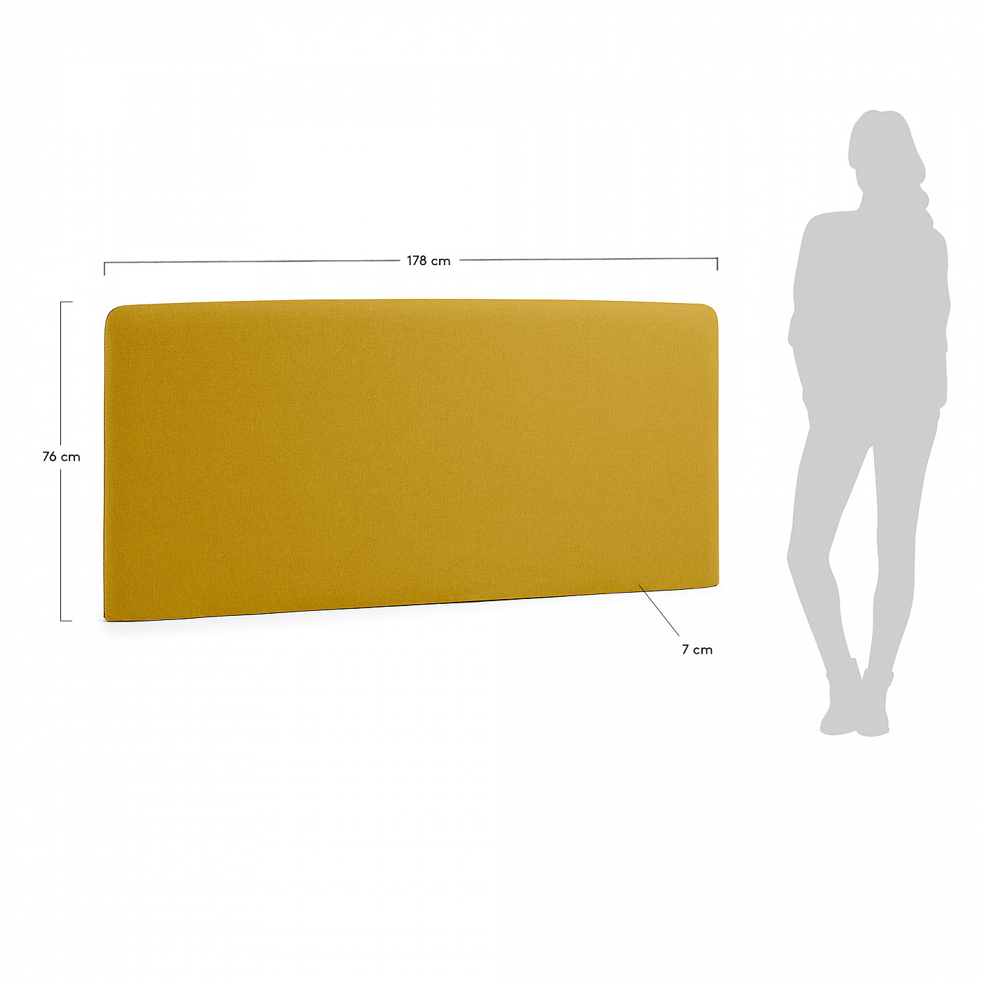 051604 Изголовье Lydia 160 горчичный La Forma Dyla  - Вид №1
