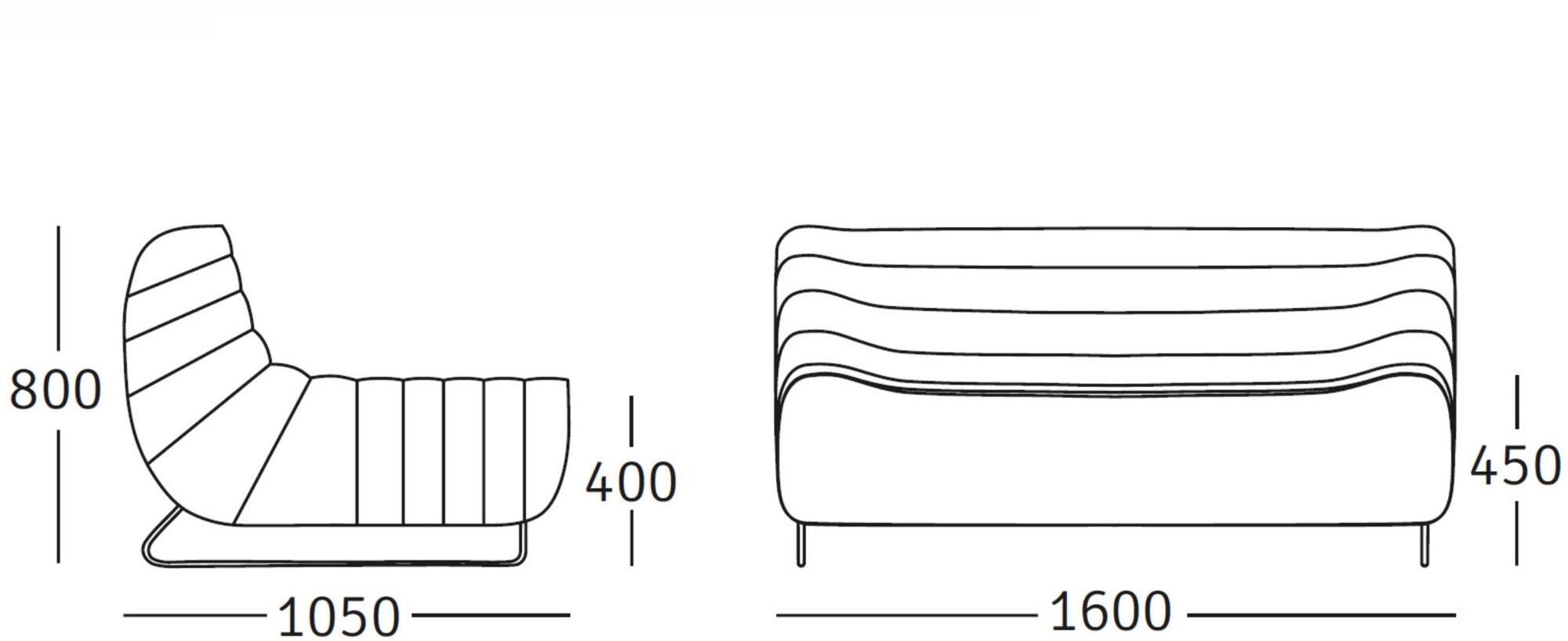 ROSSIN 2-х местный диван из акриловой ткани Riffel sun-id-1402726 - Вид №8