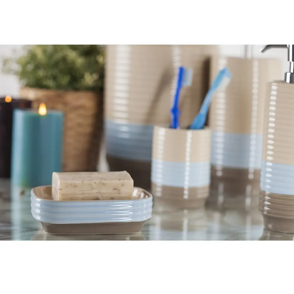 Мыльница Paul керамика цвет бежевый PRIMANOVA STLM-2077511 - Вид №3