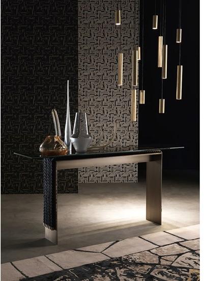 Gianfranco Ferré Home Прямоугольная консоль из металла и стекла Glasgow sun-id-1398547 - Вид №4