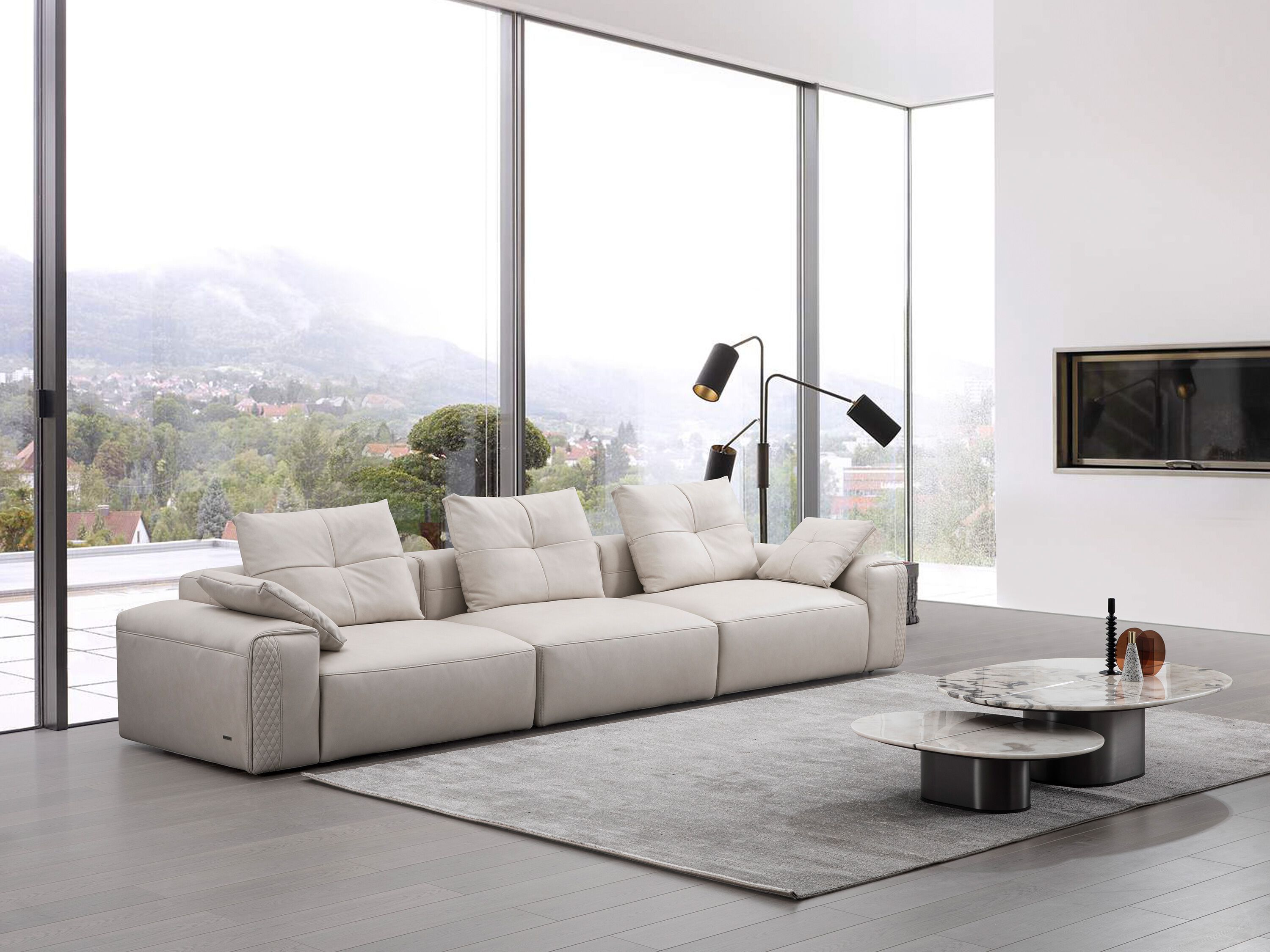 3-местный кожаный диван CAMPO DE' FIORI RYE ARCH-00046441 - Вид №3