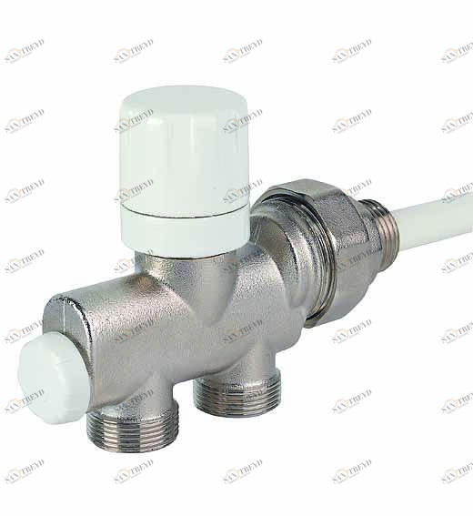 Carlo Poletti V15911Q 4 way valve for copper or plastic pipe. Distance between connections 38 mm 