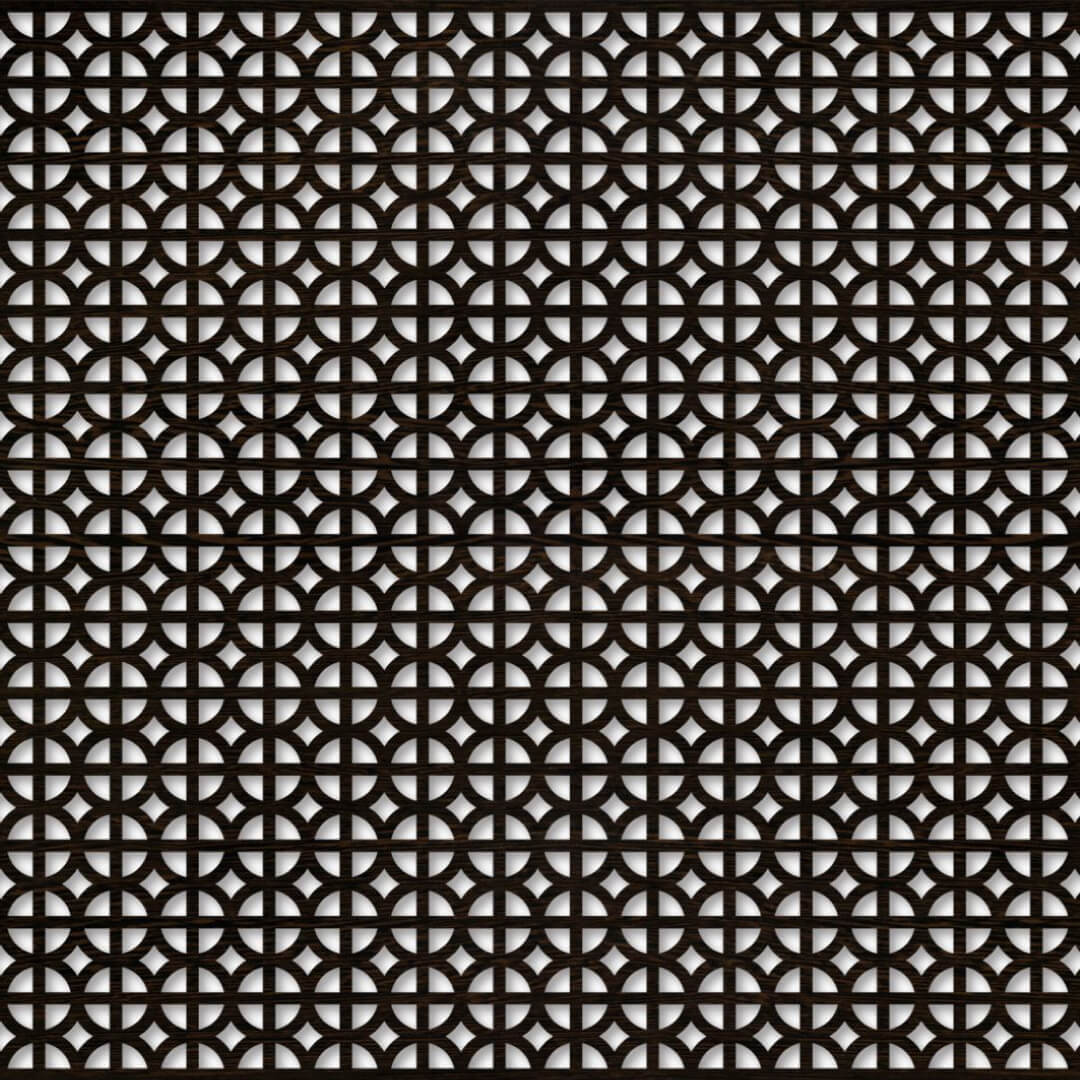 Панель декоративная перфорированная без рамки 1112х512 мм Сусанна венге STELLA (2шт) Дамаско STSR-200 - Вид №1