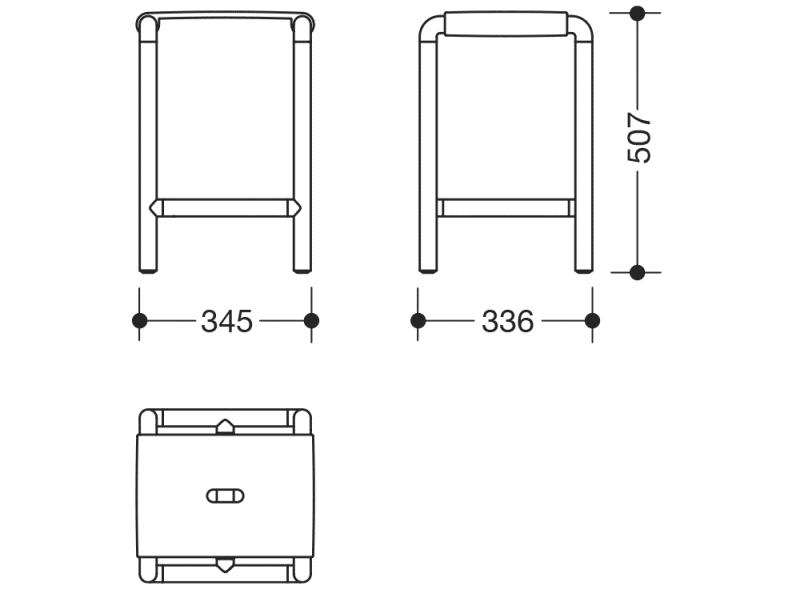 801.51.306 табуретка HEWI Serie 477/801  - Вид №16